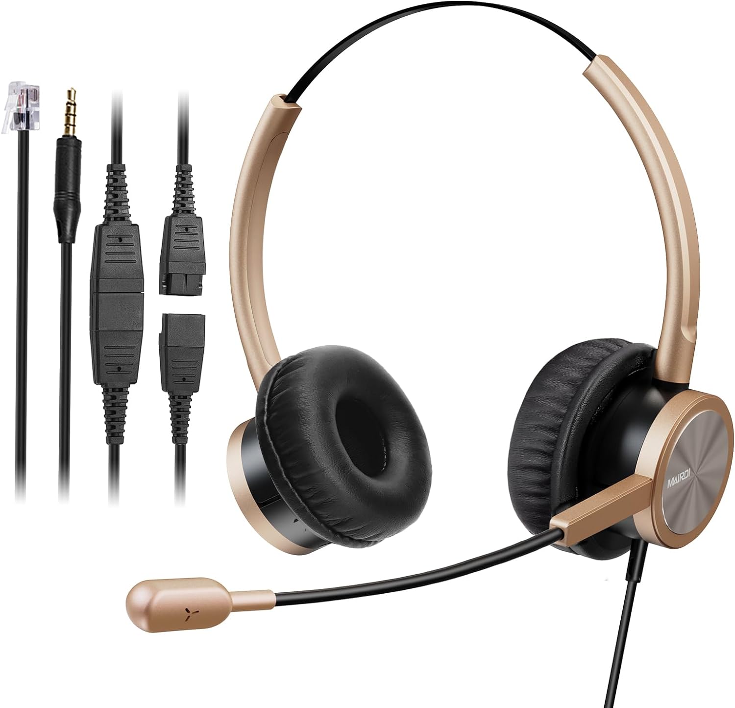 MAIRDI Telephone Headset with RJ9 Jack for Cisco Phones