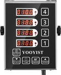 Kitchen Timers for Cooking 4-Channel Stainless Steel Timer - Grey