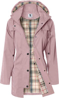 SaphiRose Women's Long Hooded Rain Jacket - Functional Outdoor