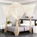 Mengersi Mosquito Net for Bed Canopy - Elegant Four Corner Bed