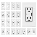 ELEGRP USB Wall Outlet with Dual Ports for Fast Charging