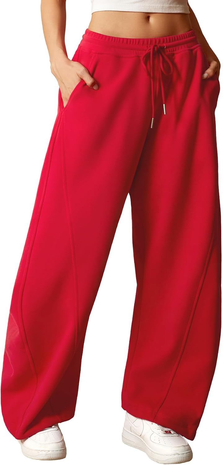ELLEVEN Women's Y2K Wide Leg Sweatpants for Stylish Comfort