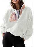 Womens Lightweight Fleece Pullover Jacket Cropped - Cozy Layering on