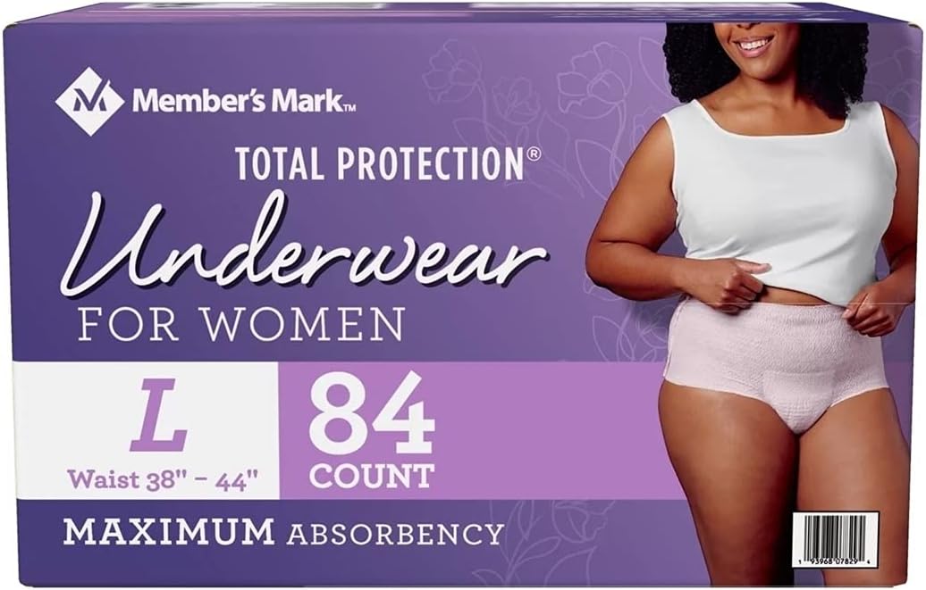 84 Large Total Protection Underwear for Women - MEMBERS MARK