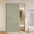 Accordion Door Curtain Sage Green - Magnetic Pleated Room Divider