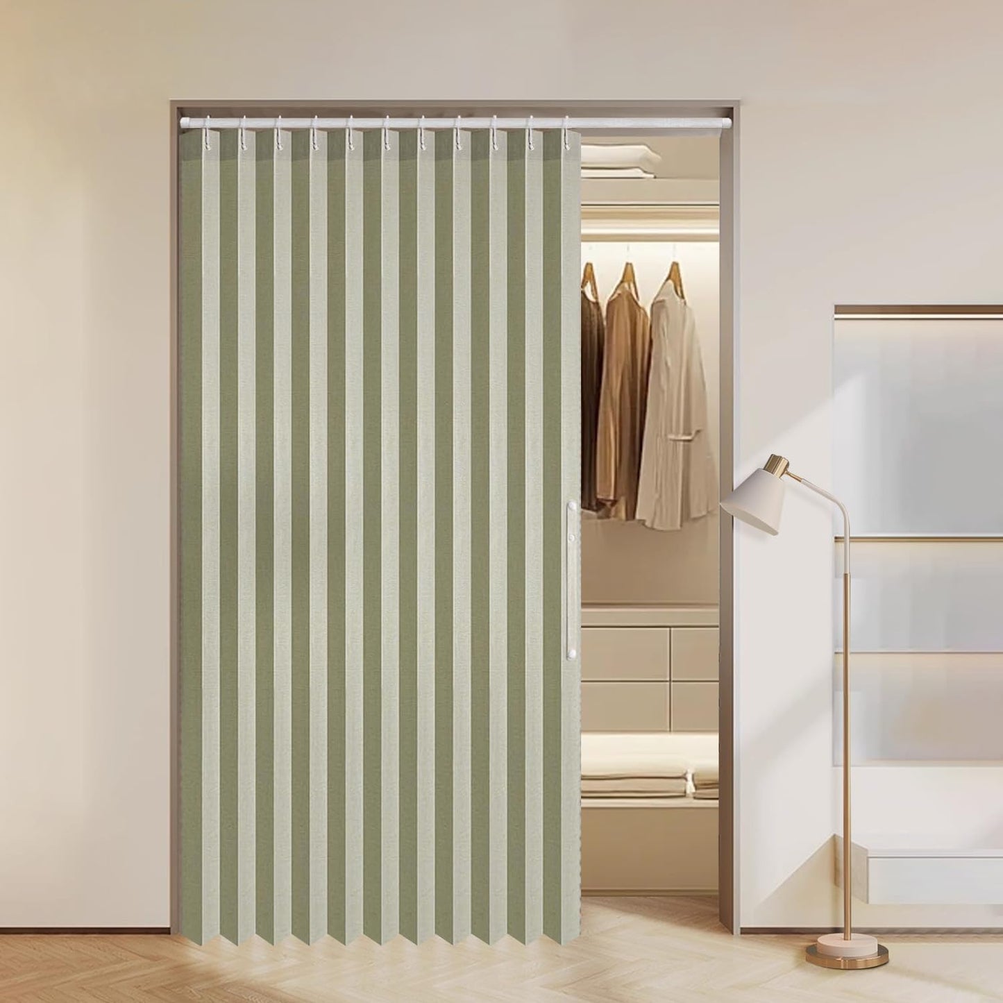 MIULEE Accordion Style Door Curtains for Room Divider and Privacy