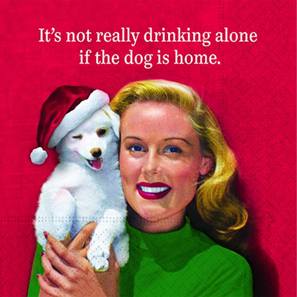 Dog Lover's Delight: Christmas Cocktail Napkins - Pack of 40 Fun Decorative Napkins 5x 5 by Design Design