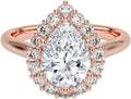 1-3 CT Moissanite Engagement Ring Pear Solitaire - Twisted Vine