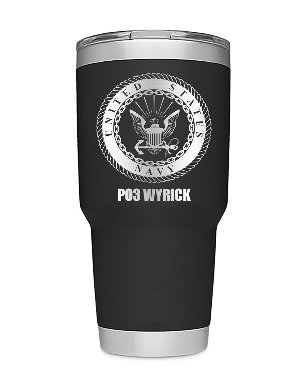 Personalized US NAVY Sailor Gift Laser Engraved Tumblers and Bottles