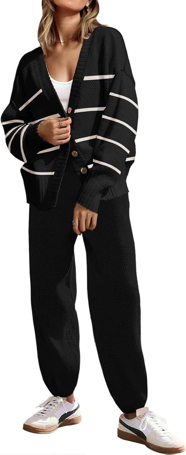 SAUKOLE Womens Two Piece Outfits Cozy Knit Sweater Set