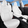 Tesla Model Y Car Seat Covers Organosilicon Leather Full Set - Custom