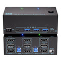 KVM Switch 3 Monitors 2 Computers 8K@60Hz/4K@120Hz - Triple Monitor