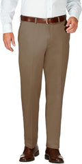 Haggar Men's Work to Weekend Hidden Expandable Waist No Iron Flat goes