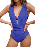 CUPSHE Women's One Piece Swimsuit Halter Plunging Neck - Flattering XS