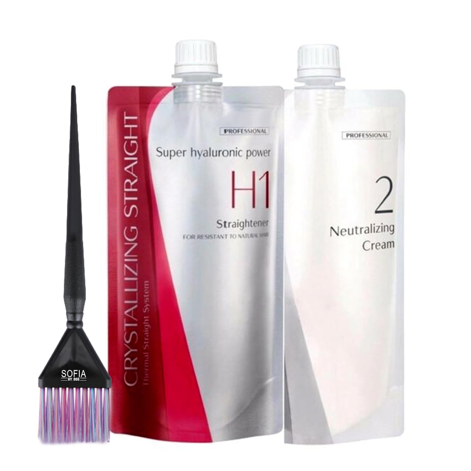 Crystallizing Straight Rebonding Hair Straightener Set for Smooth Hair