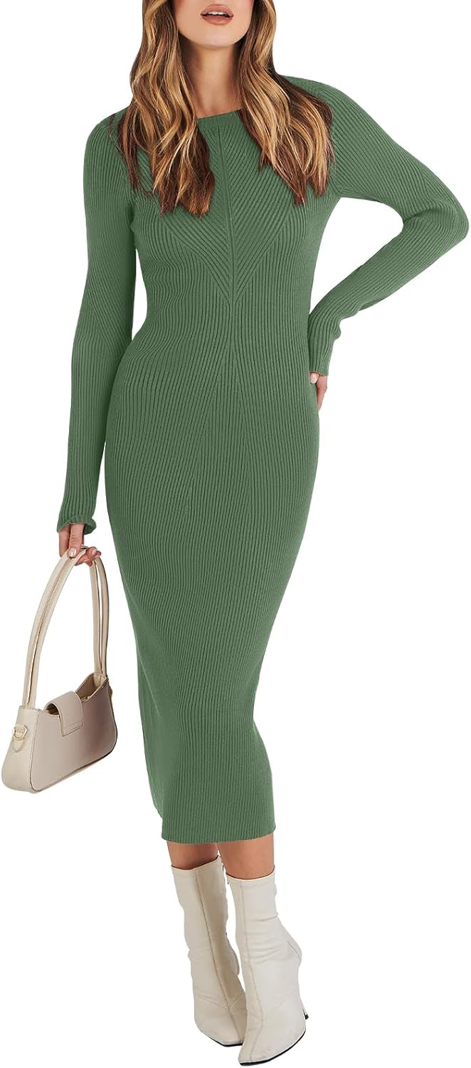 Womens Long Sleeve Sweater Dress for Trendy Fall Outfits