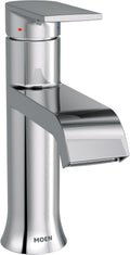 Moen Genta LX Chrome One-Handle Bathroom Sink Faucet - Modern Low-Arc