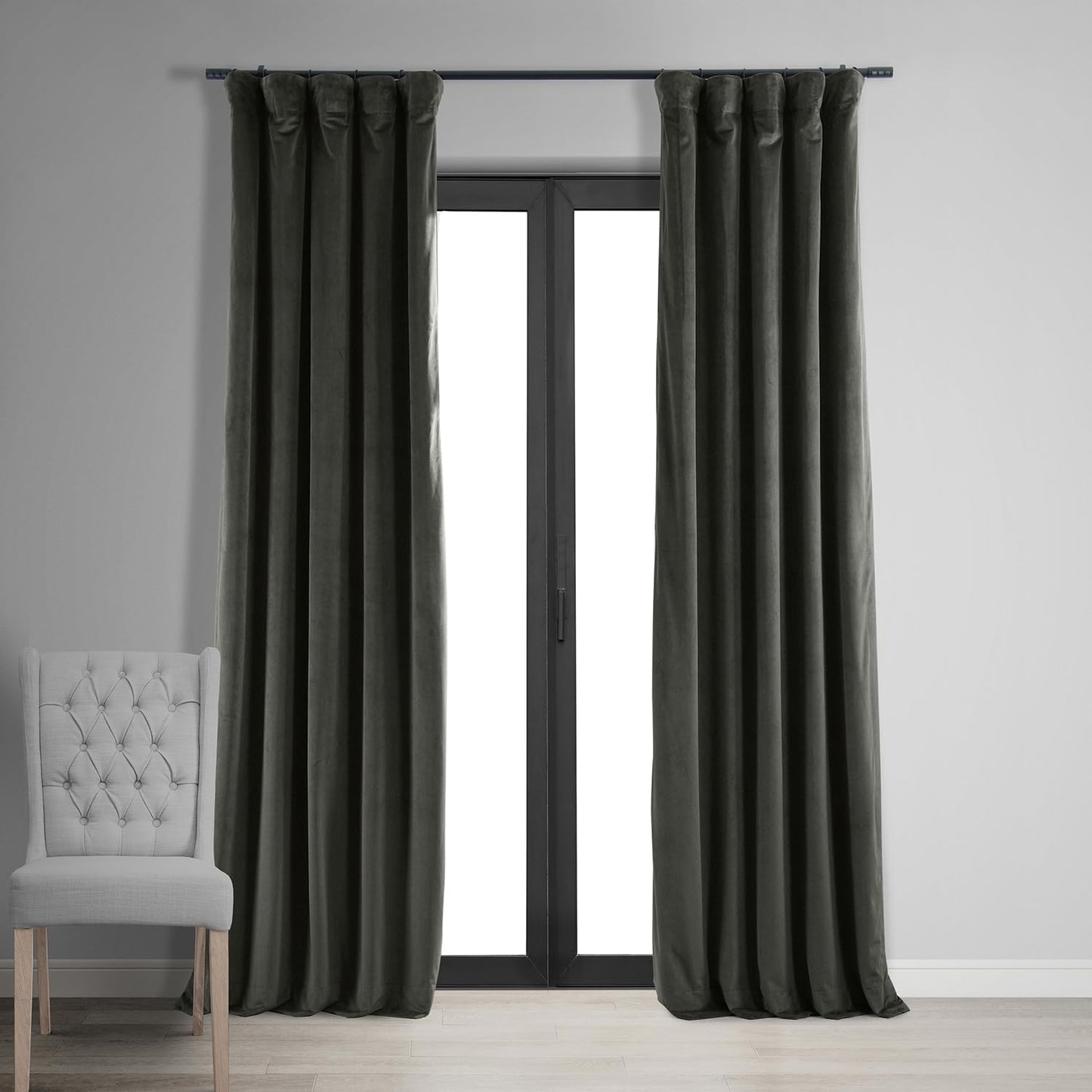 HPD Half Price Drapes Velvet Thermal Blackout Curtains 108 in