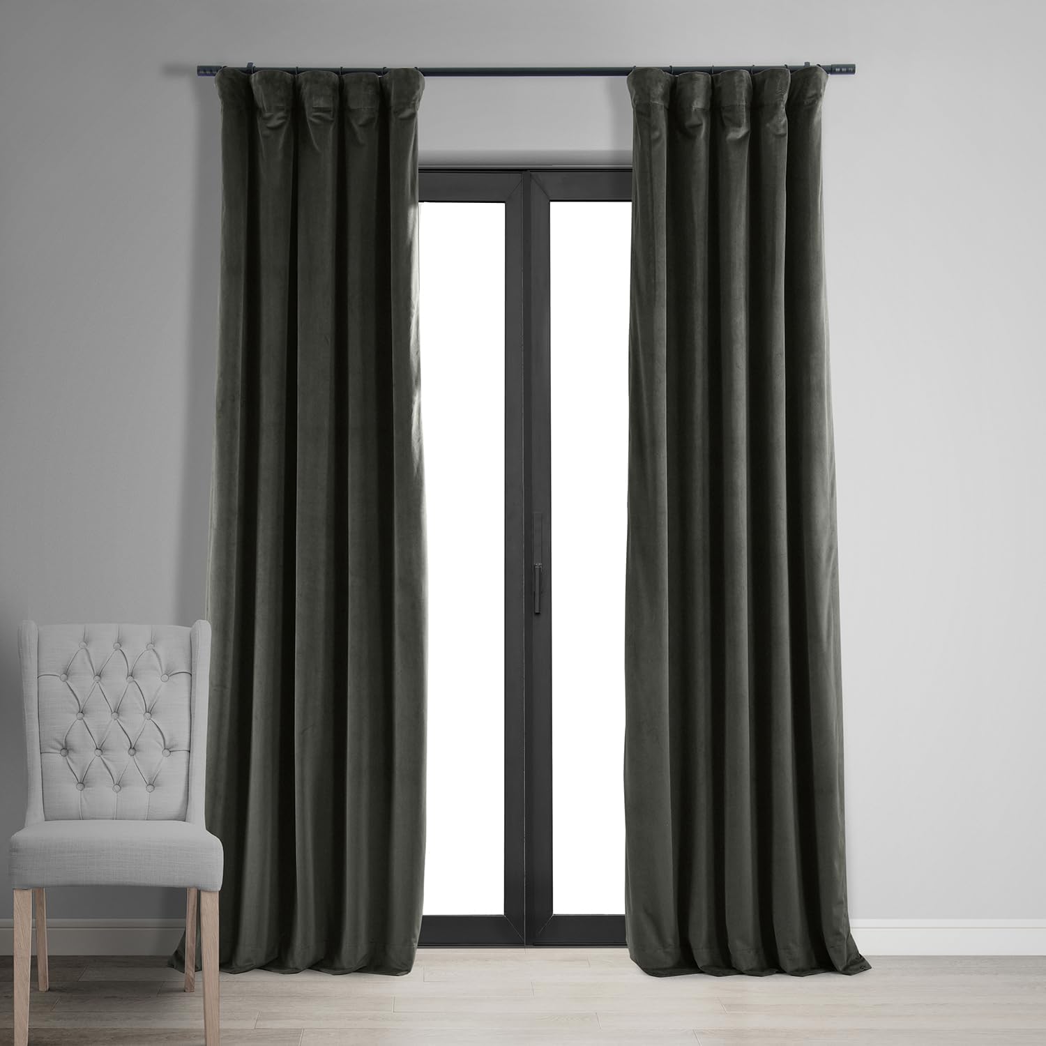 HPD Half Price Drapes Velvet Thermal Blackout Curtains 108 in