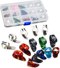 15pcs Finger Pick Metal Thumb Pick Set with 15 Grid Case - Durable