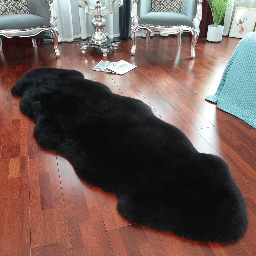 Genuine Sheepskin Area Rug for Living Room and Bedroom Decor