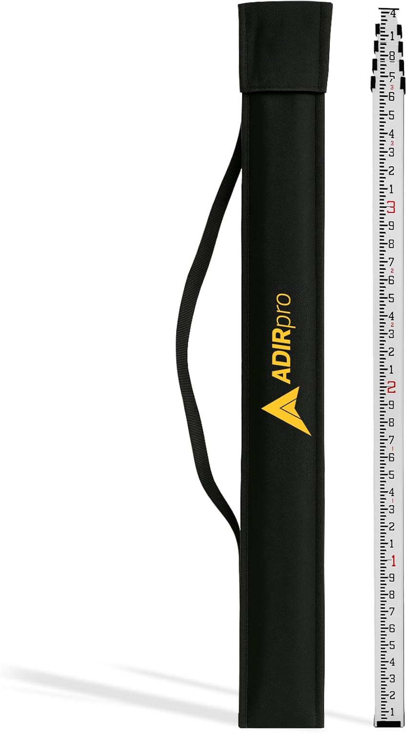 AdirPro 16-Foot Aluminum Grade Rod for Accurate Measurements