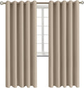 Blackout Curtains - Grommet Thermal Insulated Room Darkening Sand