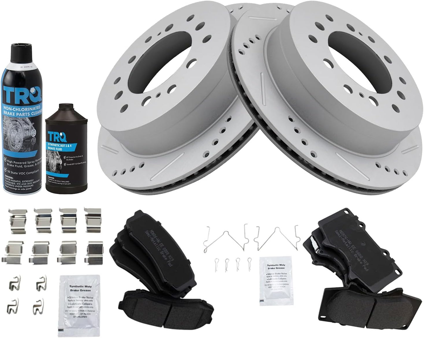TRQ Performance Brake Pad & Rotor Kit for Toyota 4Runner & FJ Cruiser
