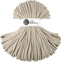 Bobbiny Jumbo 9mm Braided Macrame Cord Beige - Large Craft Cordage