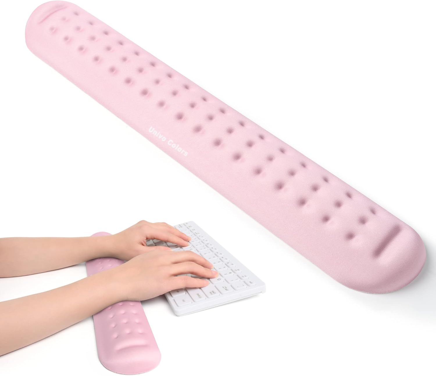 UnivoColors Pink Memory Foam Wrist Rest - Ergonomic Support