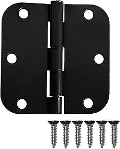 Versatile 48 Pack Matt Black Interior Door Hinges for Any Door