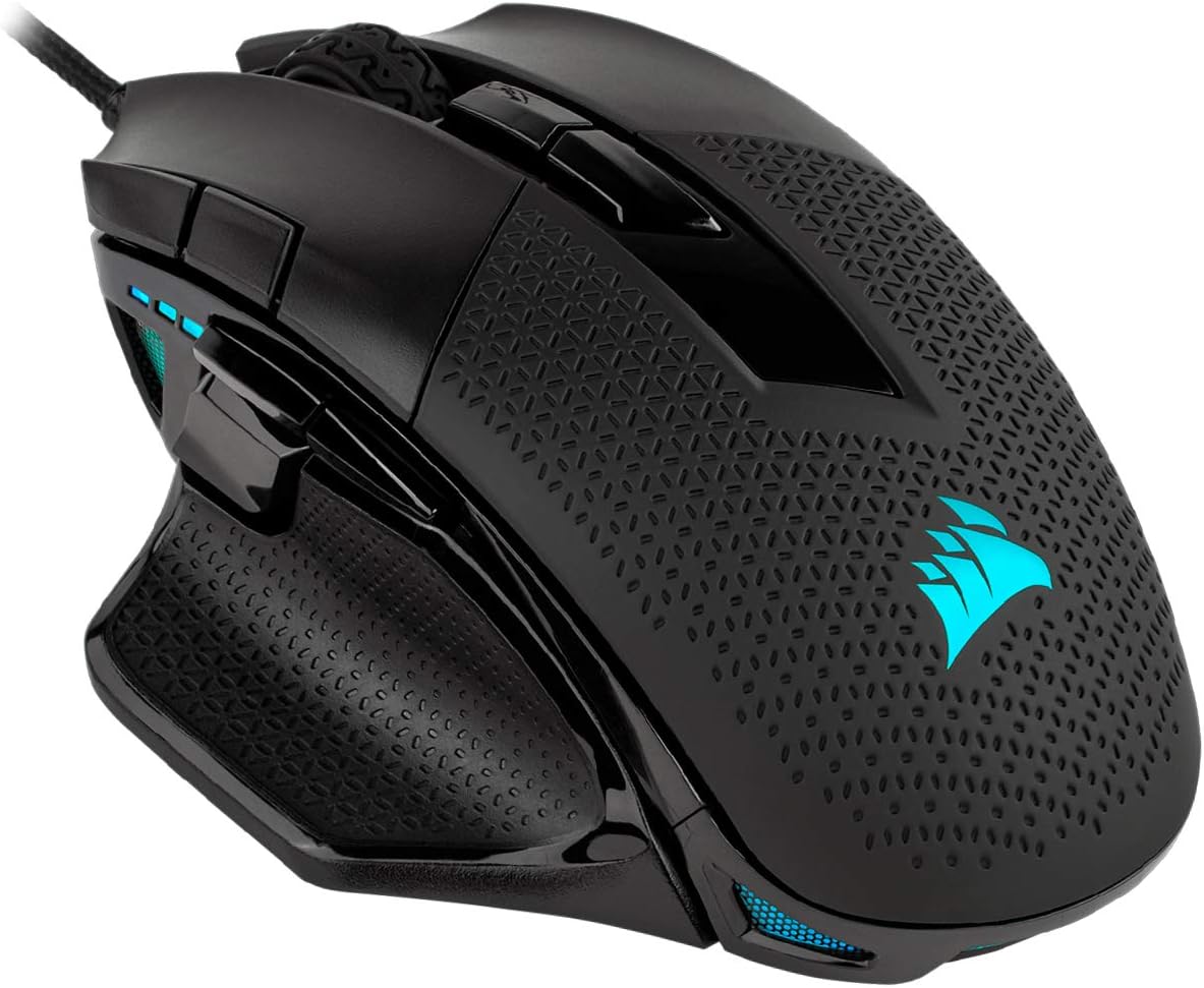 CORSAIR NIGHTSWORD RGB Gaming Mouse: 18K DPI, 10 Buttons, Weight System