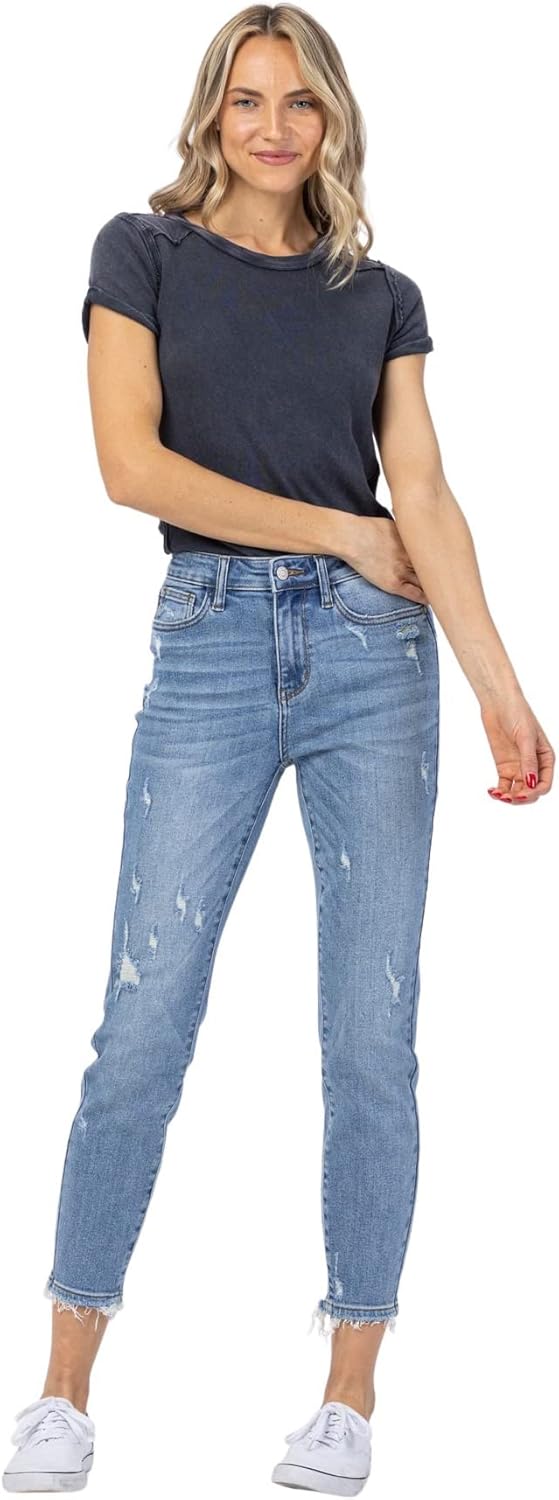 Judy Blue Women's High Rise Mineral Wash Relaxed Fit Jeans Review