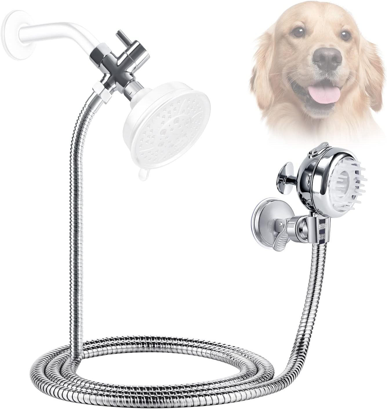 Pet Shower Set with 8.2ft Hose for Easy Bathing Experience