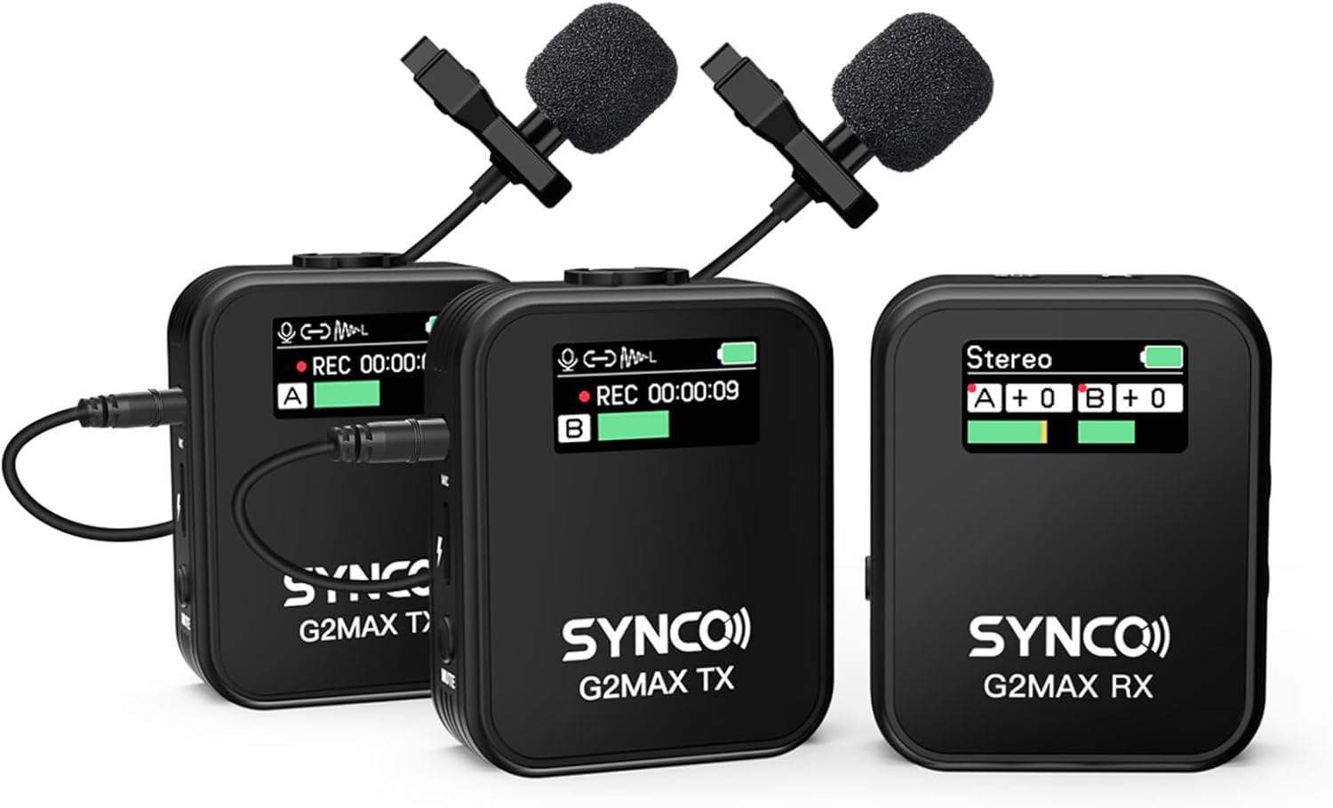 SYNCO Wireless Microphone G2(A2) MAX for Vlogging and Interviews
