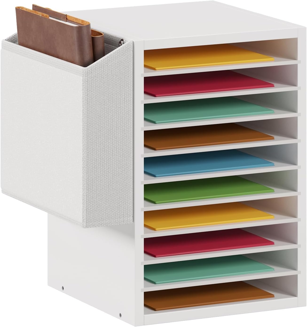 Office Mail Sorter with Adjustable Tiers for Classroom and Office