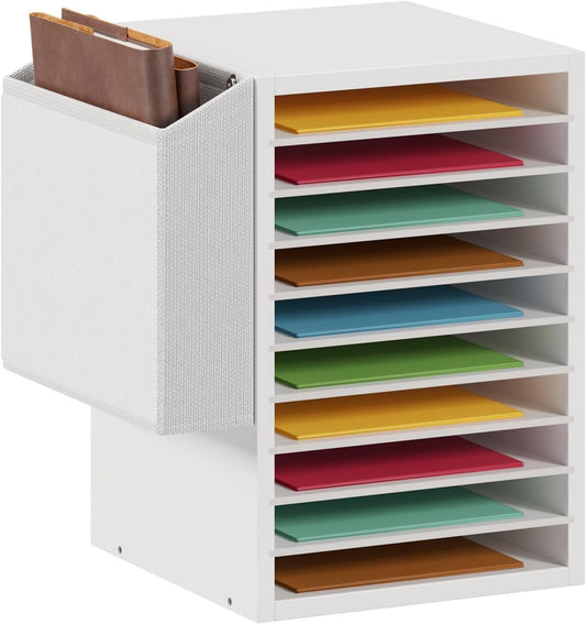 Office Mail Sorter with Adjustable Tiers for Classroom and Office