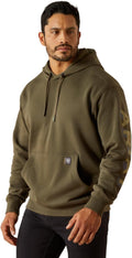 Mens Rebar Lightweight Logo Hoodie - All-Season Fleece Fit