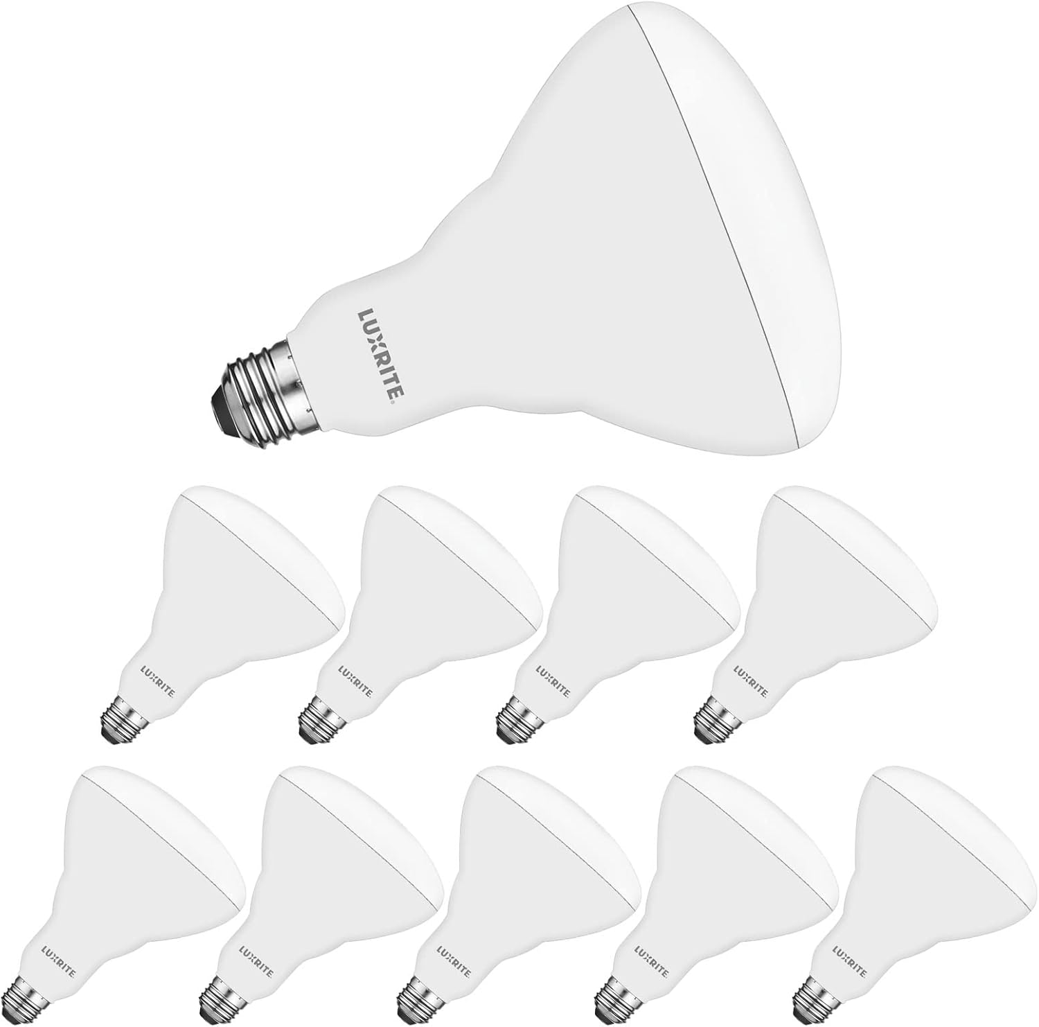 LUXRITE BR40 LED Light Bulbs - Bright White Dimmable Flood Lights