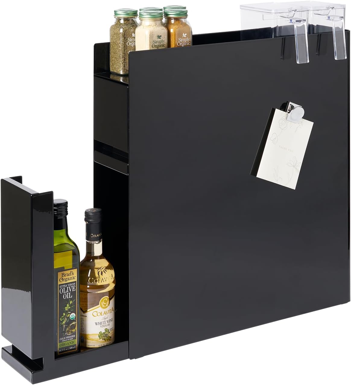 YAMAZAKI Home Tower Two Tier Spice Rack with Drawer for Kitchen