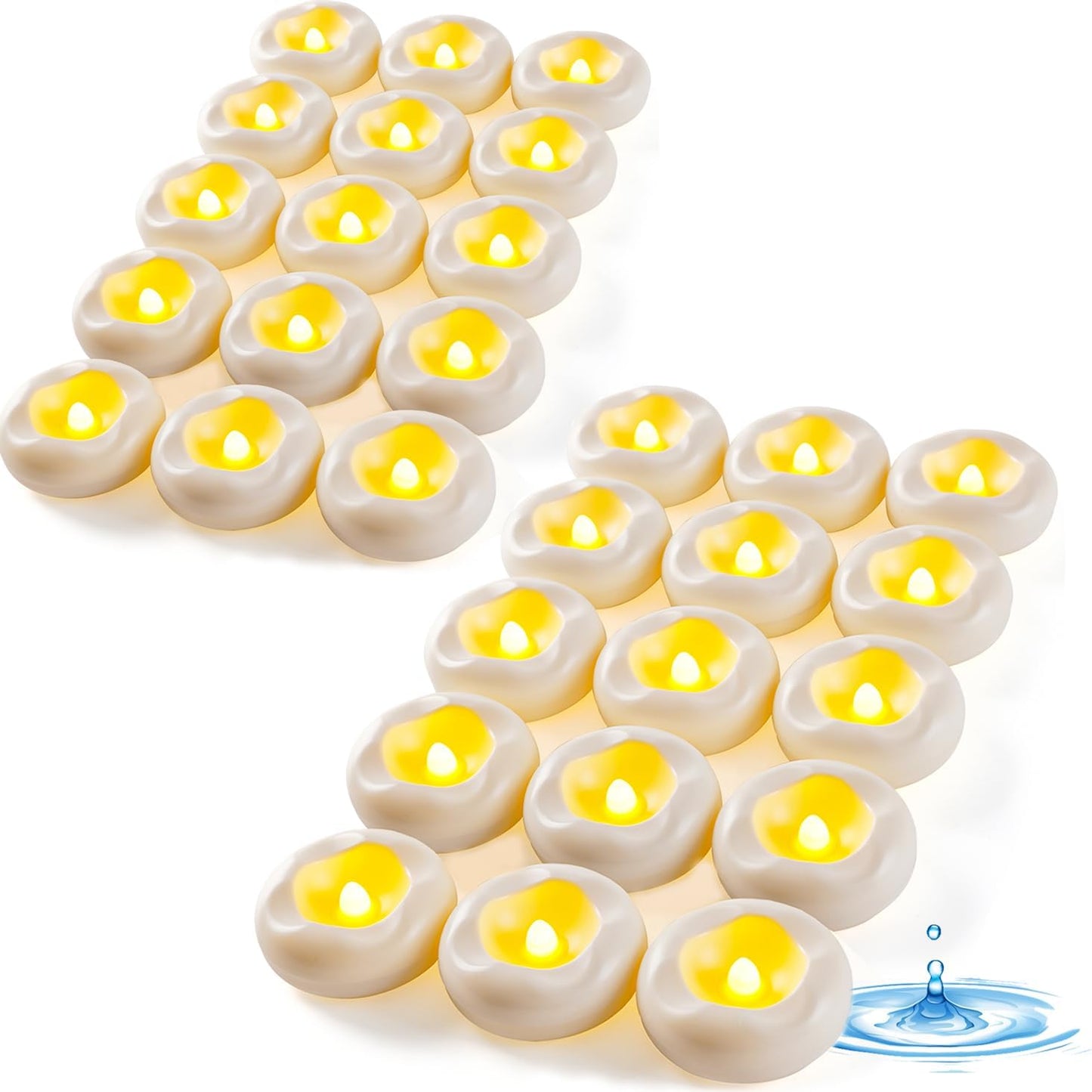 48-Pack Floating Candles for Centerpieces and Events