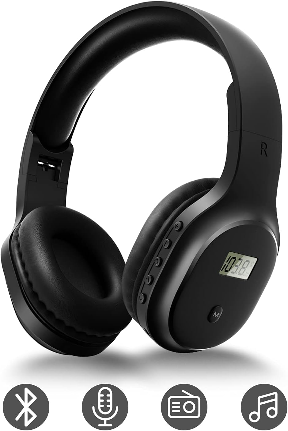 UMUTOO Wireless Headphones: FM Radio, Bluetooth 5.0, Lightweight & Comfortable