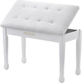 Duet Piano Bench with Storage - Comfortable Waterproof Padded Seat