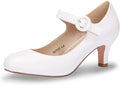IDIFU Jessy Dress Mary Jane Pumps Low Kitten Heels - Comfortable