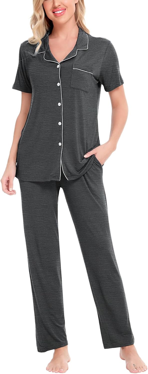 SWOMOG Women Pajama Sets Comfy Two-Piece Sleepwear for Relaxation