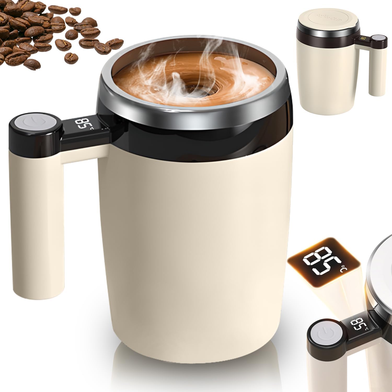 Self-Stirring Electric Coffee Mug - Temperature Control & Rechargeable - YAUNJI