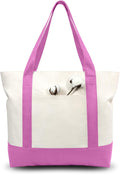 TOPDesign 3-Pack Canvas Tote Bags for Grocery and Daily Use