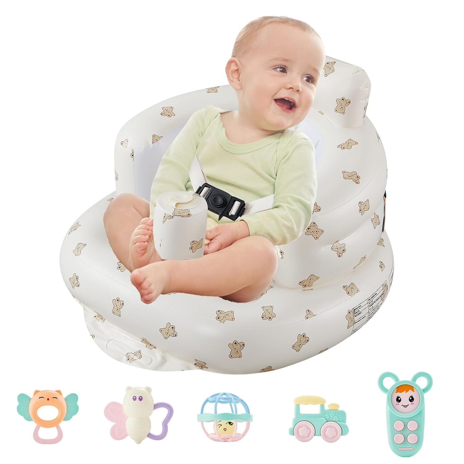 EXLIPO Inflatable Baby Floor Seat - Secure Support