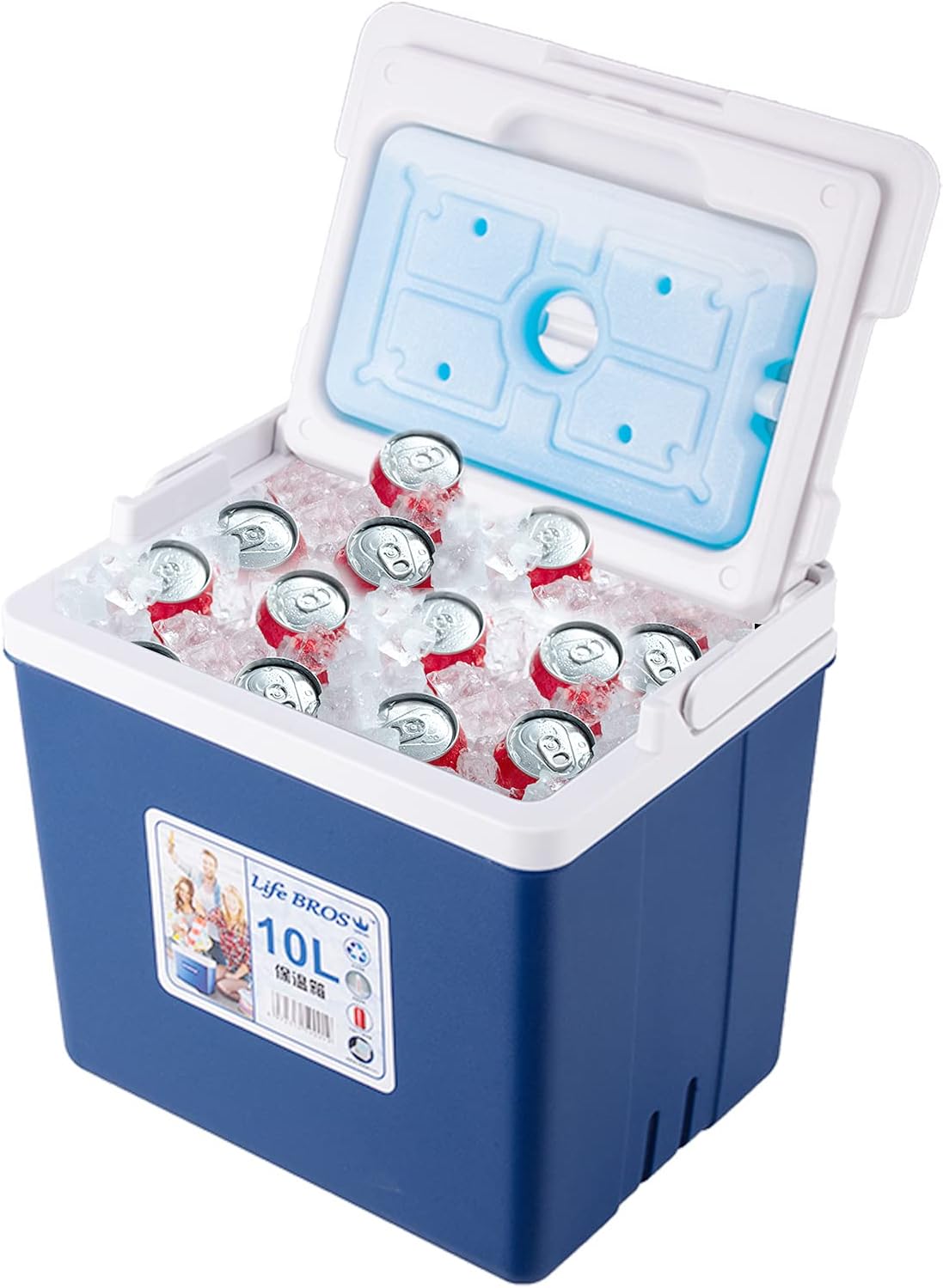 11Qt Portable Cooler with Extra Ice Pack for Camping & BBQ