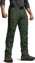 CQR Men's Flex Stretch Tactical Pants for Men - Water Resistant
